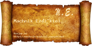 Machnik Ezékiel névjegykártya